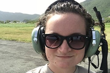 Military student on location during her summer air force reserves training